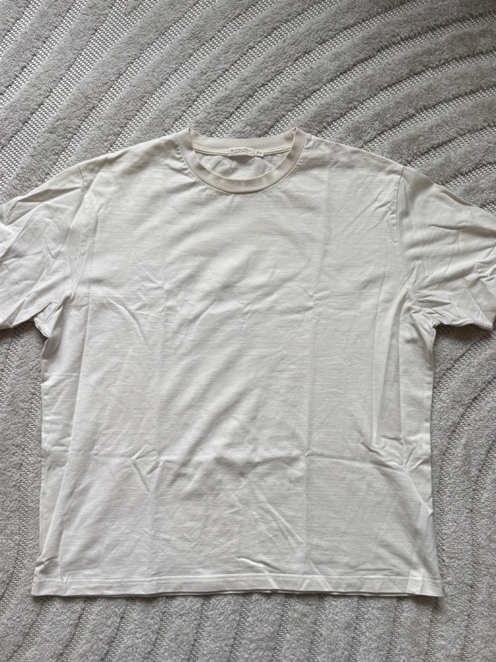 Suitsupply Men's Crew Neck T-Shirt in Off-White/Cream